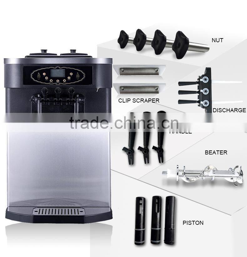 S630C air pump one system cheap soft ice cream machin