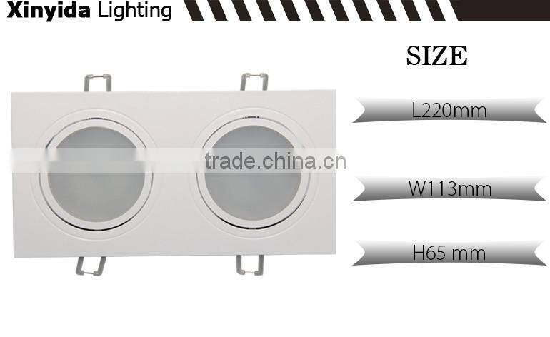 2016 long life Car Park two heads 14w recessed led downlight