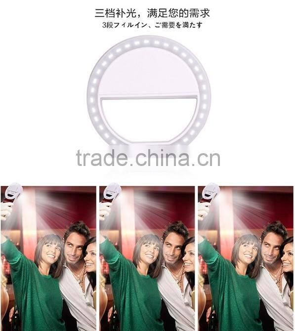 Latest design portable clip on LED selfie lights case universal for selfie