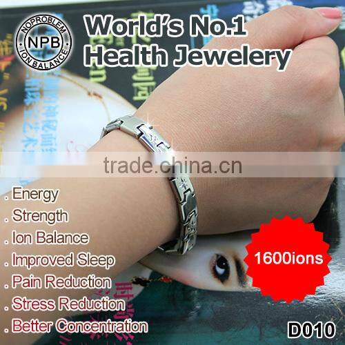 Noproblem D010 Titanium band health magnetic cool man jewelries bracelets for womem