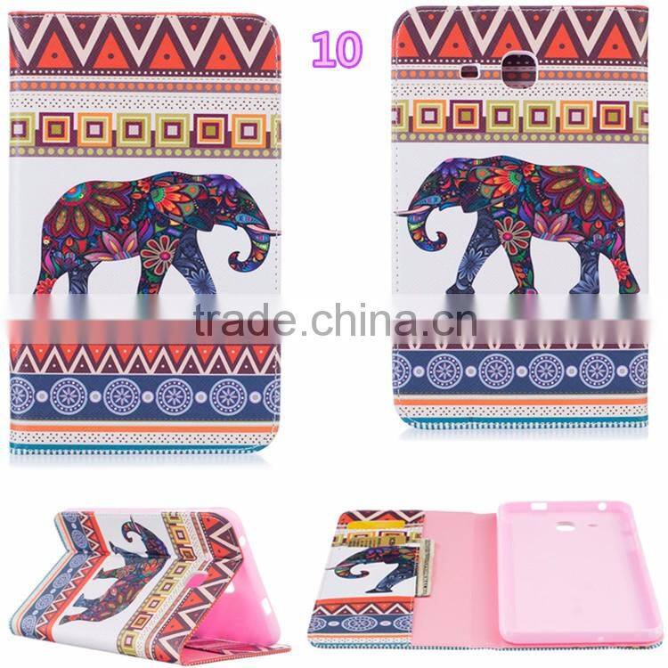 High Quality Painting PU Leather Case for Samsung Galaxy Tab A 7.0 T280 Wallet Card Slots Cover