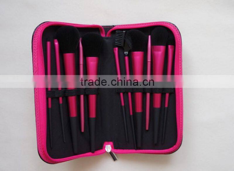 11pcs synthetic purple make up brush set