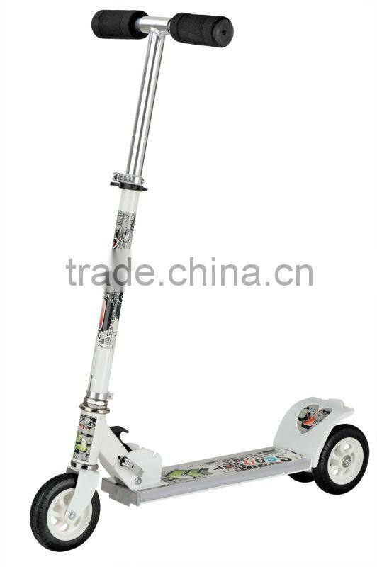 Town and urban 3 wheels 125mm Aluminum/steel kick scooter for child and teenager/adult scooter for sales MB-775B rubber wheels