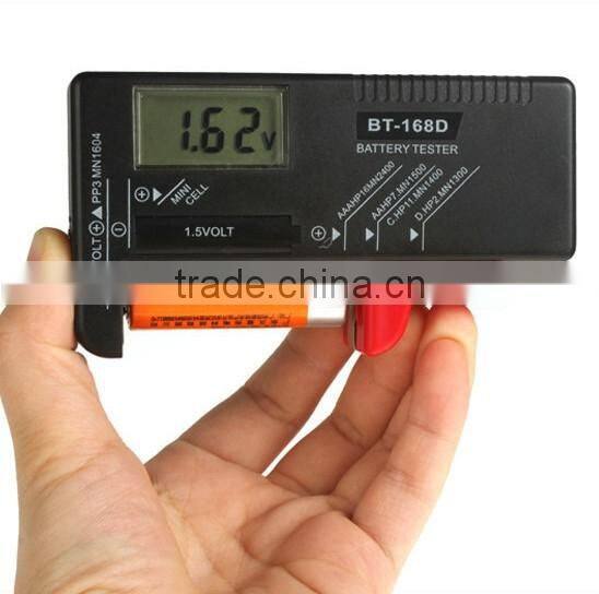 Portable Smart LCD Direct Digital Battery Tester BT-168D Checker Electronic Battery Power Measure 9V 1.5V Button Cell AAA AA C D