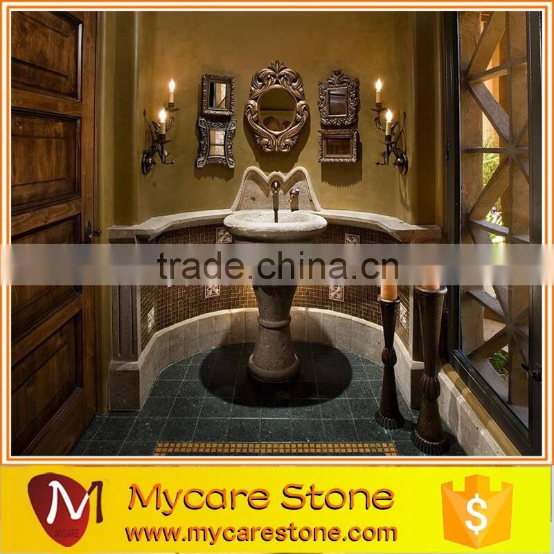 Natural river stone vessel sink