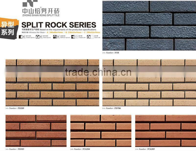 clay split tiles clay brick terracotta exterior wall tiles