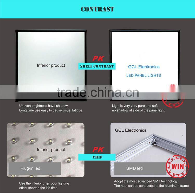 2016 hot sell 40w led panel light 600*600 led flat ceiling panel light ultra thin warranty 3 years