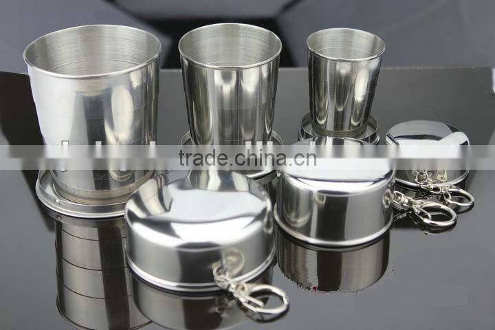 180ml Stainless steel folding drinking cup with 3 sections