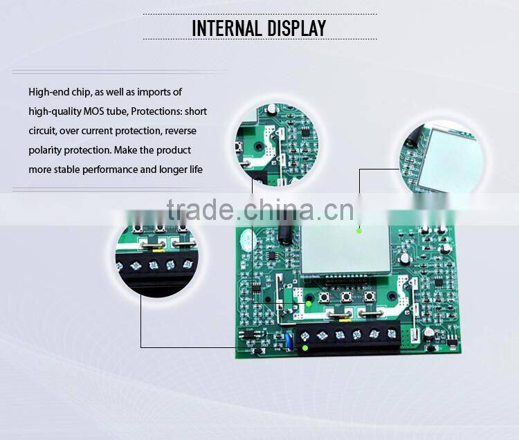 High quality 20a 12v/24v input/output solar charge controller with LED light display