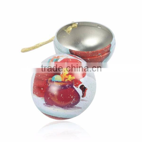 2016 christmas Gift Ball Tin Christmas Tin Ball