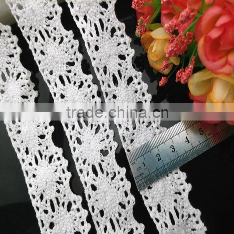 New design cotton embroider bridal lace trim,lace ribbon for dress