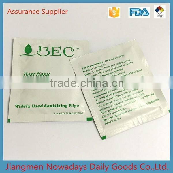 2015 New Design custom wet wipes