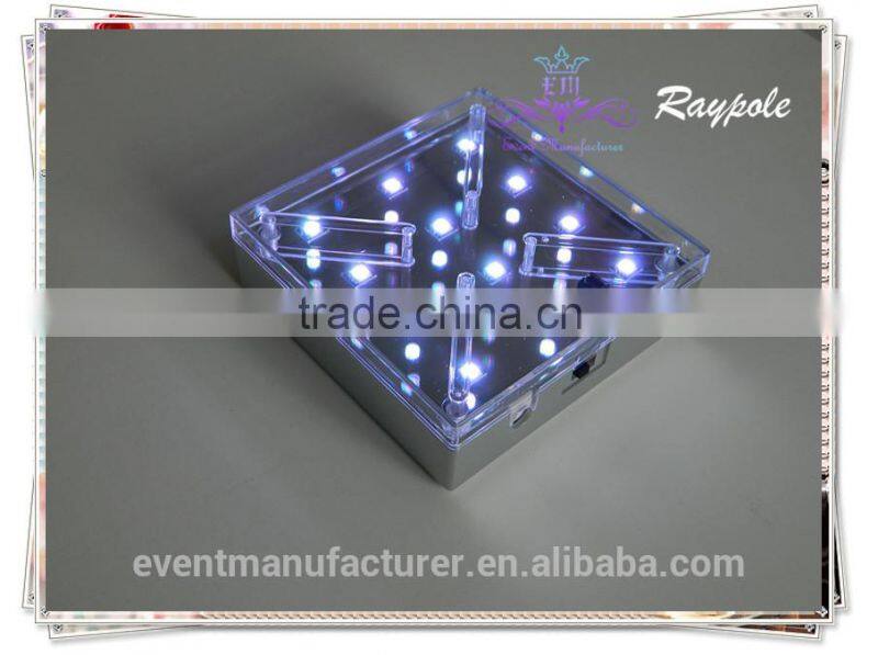 New square color changing led centerpiece light office table decoration