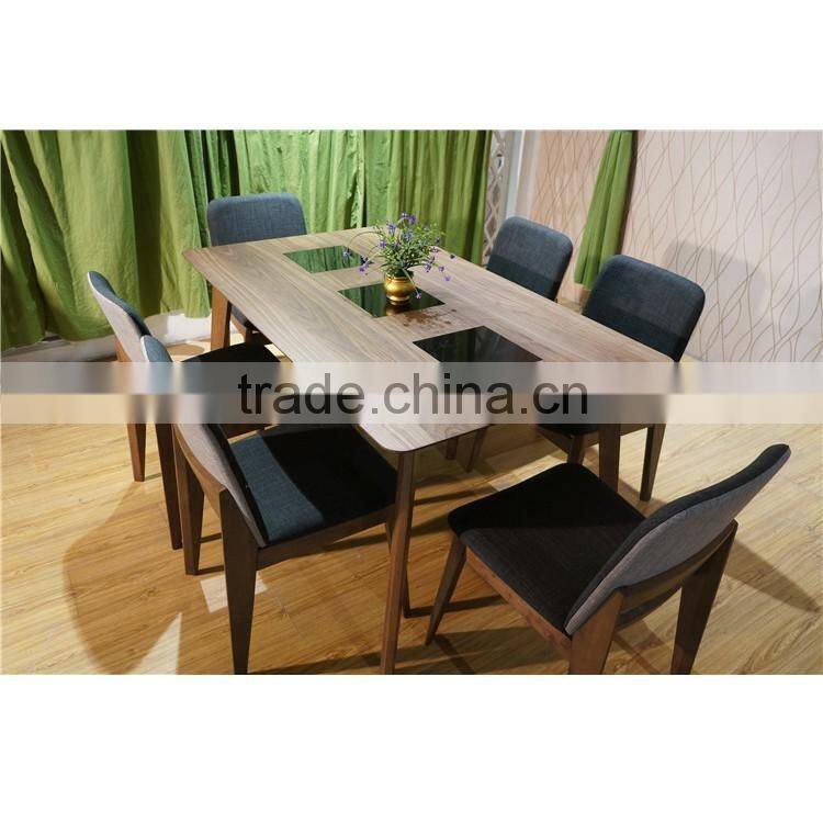 Wholesale Style Rubber Wood Dining Room Bar Chair Set
