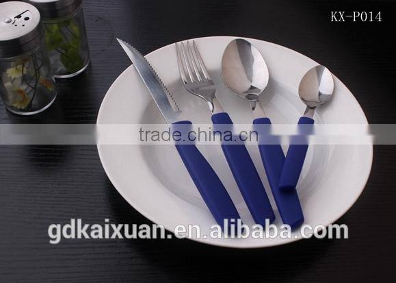 Coloured Plastic Handle Cutlery Set