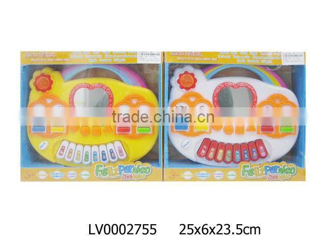 LV0002755 2 Colours Musical Kids Electronic Organ keyboard toy Spanish