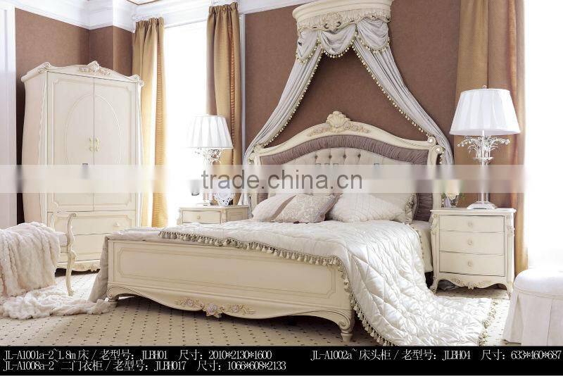 high quality solid wood white nightstand