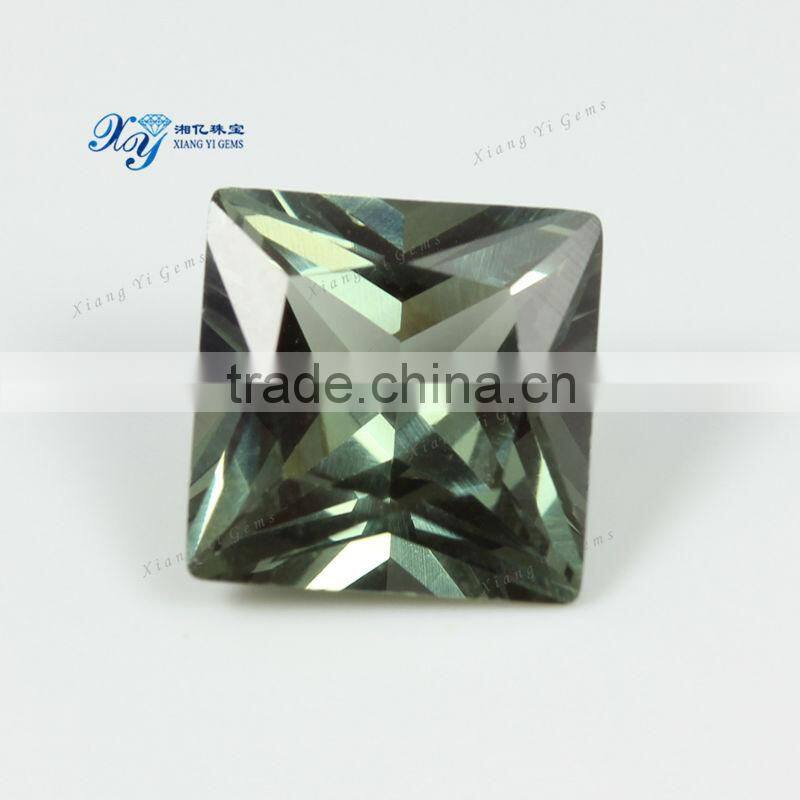 2014 New Arrival!! Beautiful 149# Green Spinel Gemstone 8X8 mm Princess Cut Green Synthetic Spinel