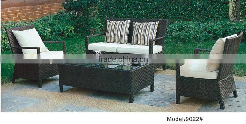 4pc rattan wicker sofa set with loveseat /club chairs/coffee outdoor furniture