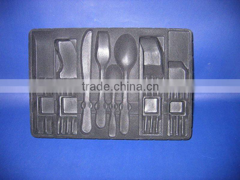 Guangzhou factory flocked tray,plastic tray for product display
