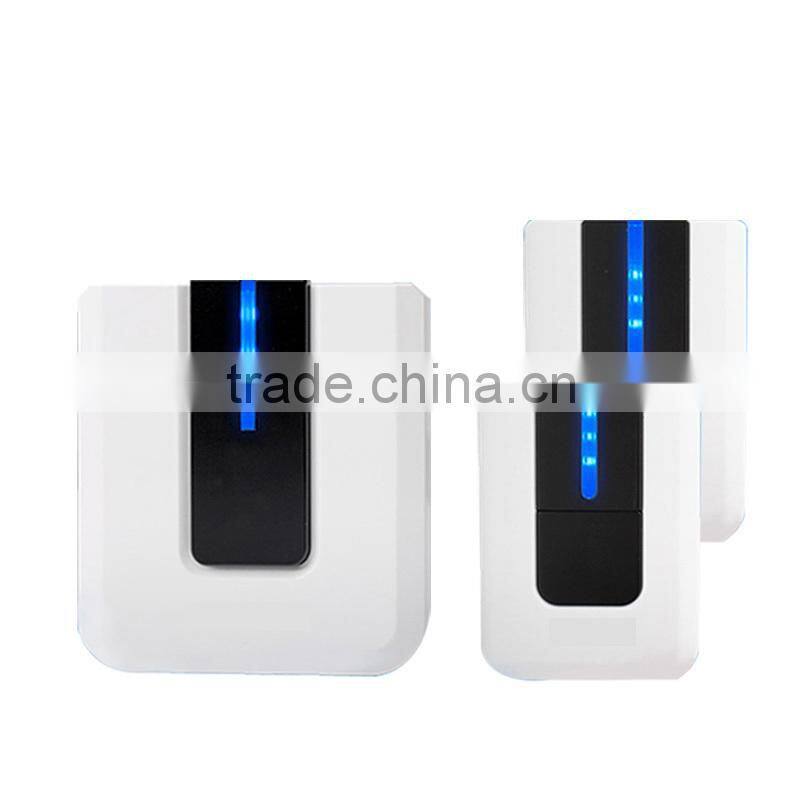 Wireless piano doorbell with 52 music tones 300m working distance multi receivers with battery AC power LED flash
