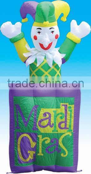 Lihgting halloween inflatable clown outdoor pop up