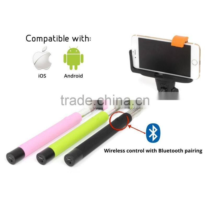 cell phone aluminum handheld flexible IOS android selfie stick