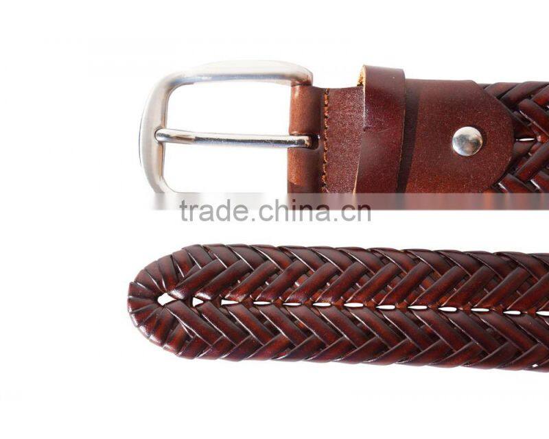 Leather braided belt italian belts genuine leather florence leather fashion