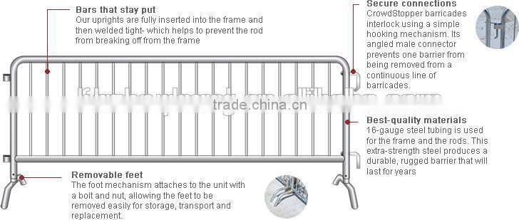 1.4m height pvc coated temporary fencing barrier for events and gatherings