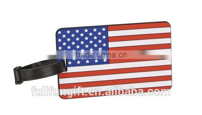 Fashion travelling airplane silicone silicone rubber tags with Genuine Leather Strap