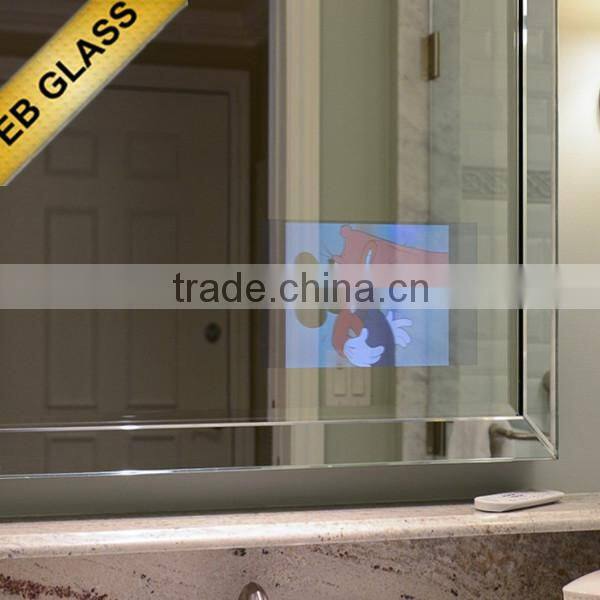 Mirror TV glass, Flat Screen TV Behind Mirror EB GLASS BRAND