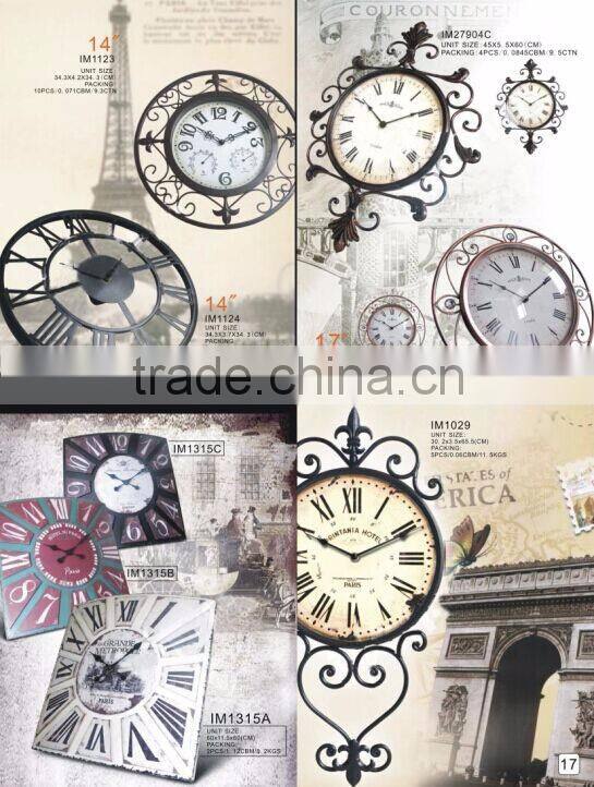 Outdoor Waterproof Double Sides Metal Clock Home Garden Clock