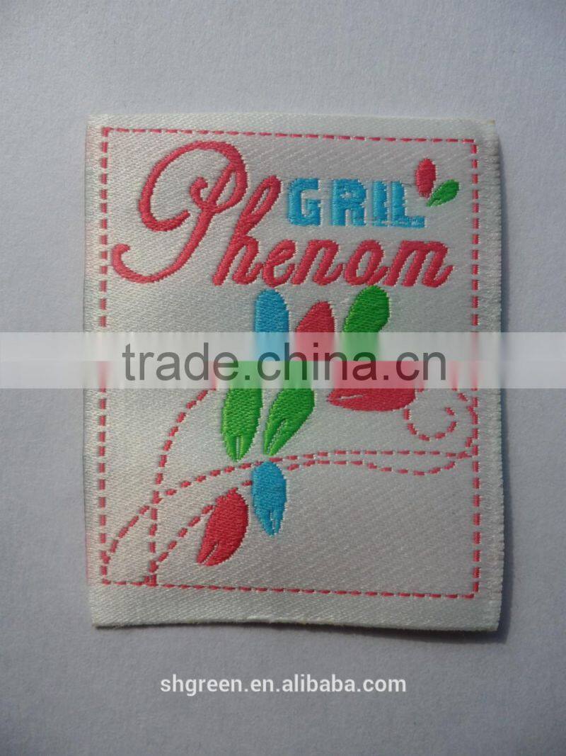 straight cut stitch weaving garment patch