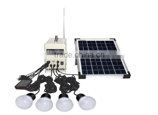 20W DC Portable solar Lighting kit with 12v led lamp