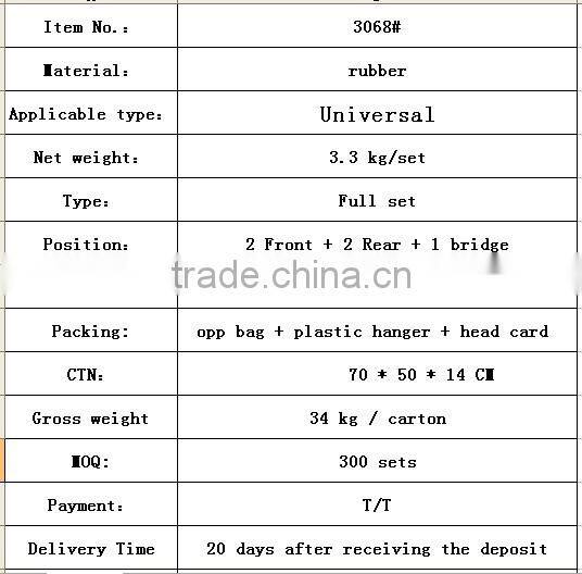 rubber car accessories car mat