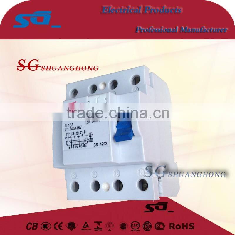 F360 Residual Current Type 4 pole earth leakage circuit breaker