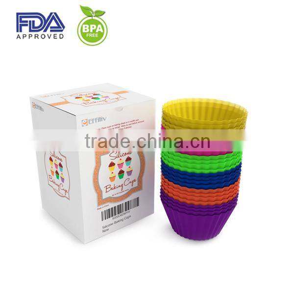 mini silicone muffin cup / silicone baking cup set/ silicone cupcake and baking cup