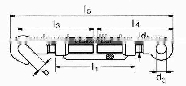 DIN1480 Turnbuckle Rigging Fastener ZP
