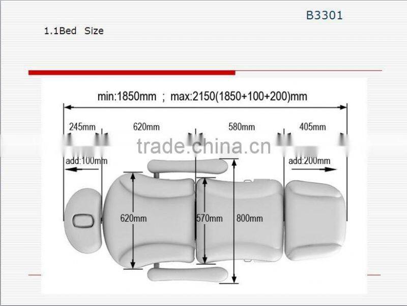 AYJ-B3301 cosmetic electric beauty bed /beauty salon facial bed