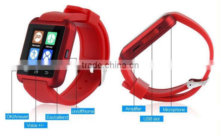 Lowest price slim q&q smart buletooth u8 watch