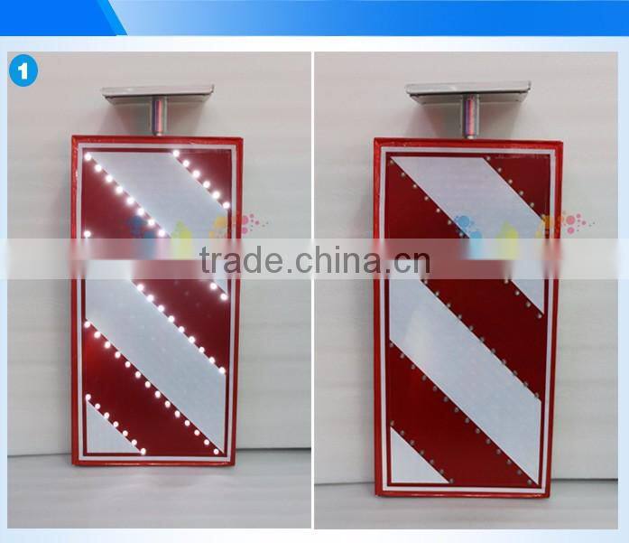Customized aluminum traffic warning portable led guidance solar traffic sign