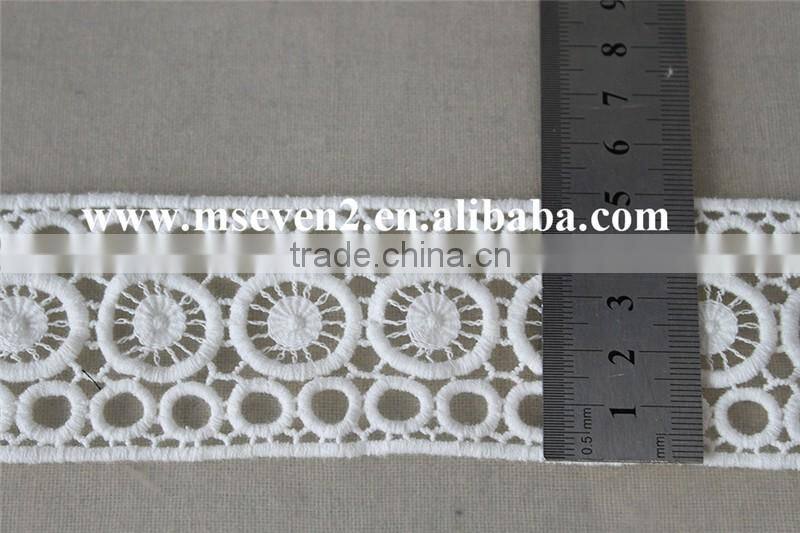 new lace designs 2016 cotton embroidery lace with 5cm in white lace for lady clothing