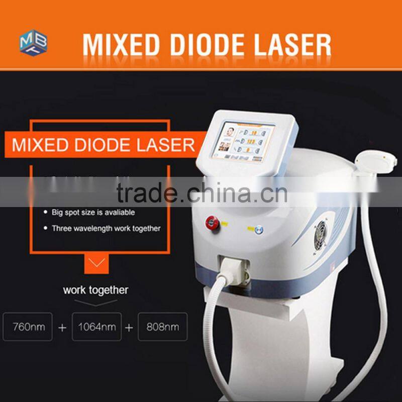 2000W strong Power !! 808nm diode laser hair removal machines /alexandrite laser 755nm hair removal equipment