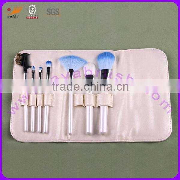 7 pieces light blue nylon hair cosmetic facial tools
