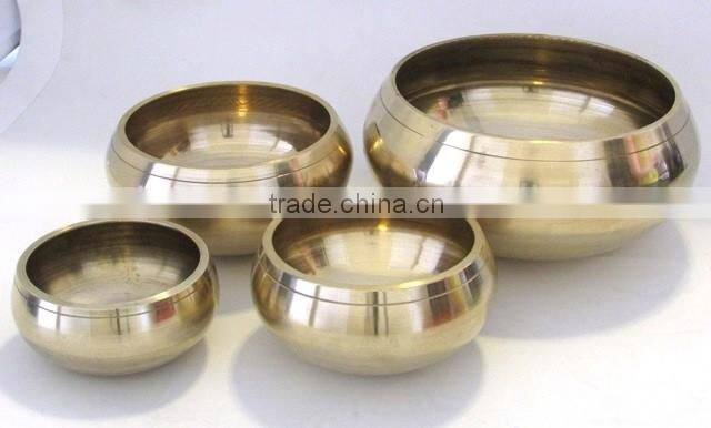 BRASS SINGING BOWL - MACHINE MADE Wicca Witch Pagan Yoga Goth New Age Reiki , Brass Singing Bowls / Metal Singing Bowls / Antiqu