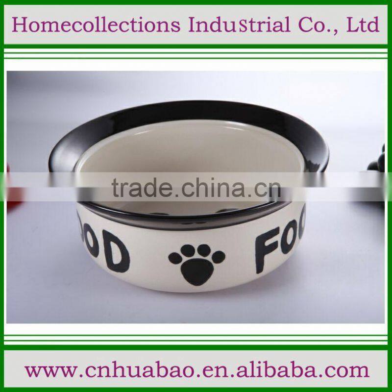 Factory wholesale custom ceramic dog bowl ,flower shape feeding ceramic pet bowl , ceramic cat bowl water alkaline