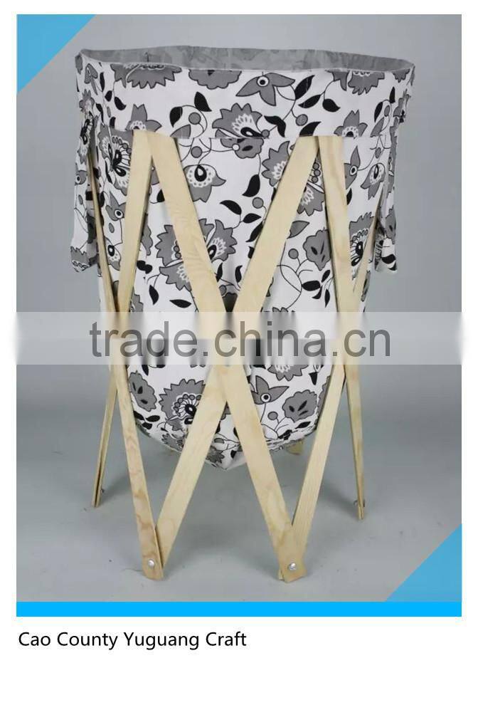 2015 New product foldable canvas laundry basket