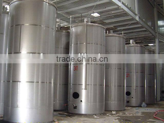 Vertical stainless steel wine tank