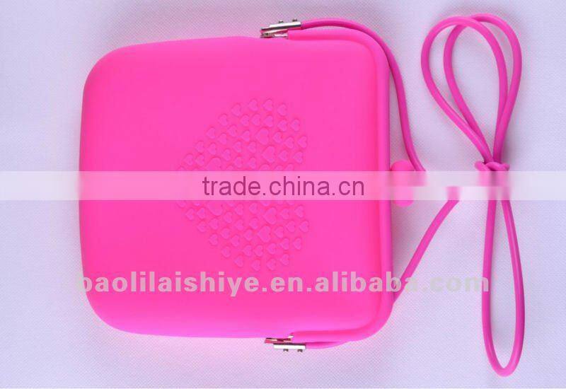 fashion girls silicone shoulder bag