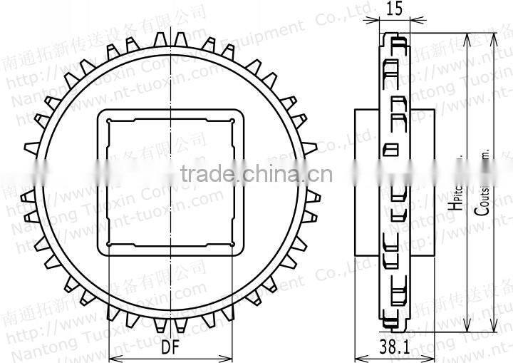 Plastic Gear Sprocket for Modular Conveyor Belt